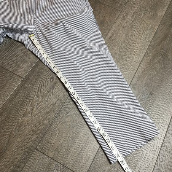 Ann Taylor Factory Petite Womens Pinstripes Straight Mid Rise Trouser Pant 12P - Picture 8 of 9